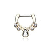 Golden Radiant Kao WildKlass Septum Clicker-WildKlass Jewelry