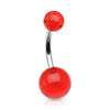 Acrylic WildKlass Balls 316L Surgical Stainless Steel WildKlass Navel Rings (Sold by Piece)-WildKlass Jewelry