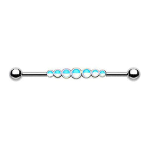 Dazzling Illuminating Row WildKlass Industrial Barbell-WildKlass Jewelry