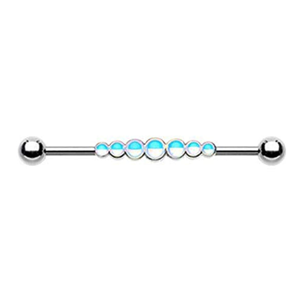 Dazzling Illuminating Row WildKlass Industrial Barbell-WildKlass Jewelry