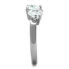 WildKlass Stainless Steel Ring High Polished (no Plating) Women AAA Grade CZ Clear-WildKlass Jewelry