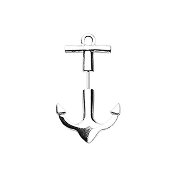 Classic Anchor WildKlass Fake Taper Earring-WildKlass Jewelry