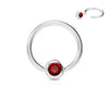WildKlass Press Fit Gem Ball 316L Surgical Steel Captive Bead Ring-WildKlass Jewelry