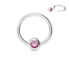 WildKlass Press Fit Gem Ball 316L Surgical Steel Captive Bead Ring-WildKlass Jewelry