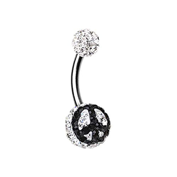 Peace Sign Multi-Sprinkle Dot WildKlass Belly Button Ring-WildKlass Jewelry