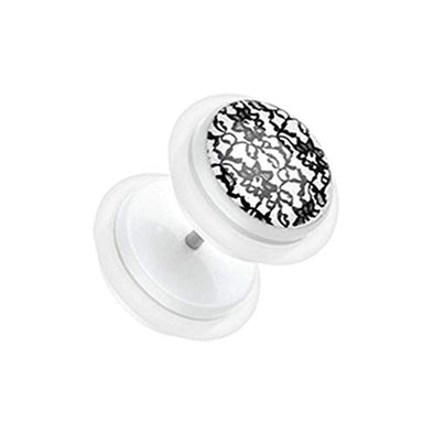 Jamestown Print Acrylic WildKlass Fake Plug with O-Rings-WildKlass Jewelry