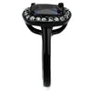 WildKlass Stainless Steel Ring Two-Tone IP Black Women Synthetic Montana-WildKlass Jewelry