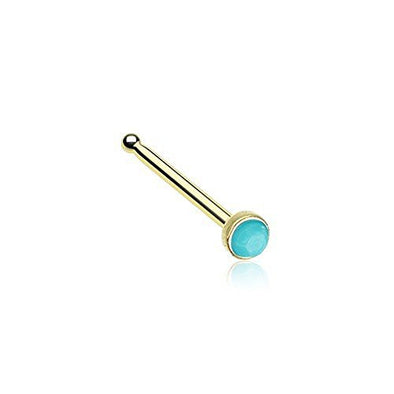 Turquoise Stone Nose Stud Ring-WildKlass Jewelry