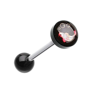 Koi Fish Logo Acrylic WildKlass Barbell Tongue Ring-WildKlass Jewelry