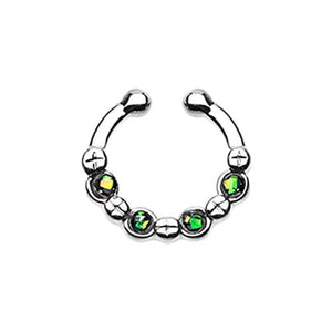 Classic Aurea Sparkle WildKlass Fake Septum Clip-On Ring-WildKlass Jewelry