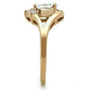 WildKlass Stainless Steel Ring IP Rose Gold Women AAA Grade CZ Clear-WildKlass Jewelry