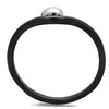 WildKlass Stainless Steel Ring Two-Tone IP Black Women-WildKlass Jewelry
