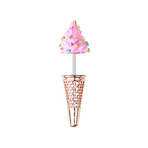 Sweet Treat Icecream WildKlass Fake Taper Earring-WildKlass Jewelry