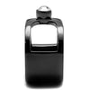 WildKlass Stainless Steel Ring IP Light Black (IP Gun) Men Top Grade Crystal Clear-WildKlass Jewelry