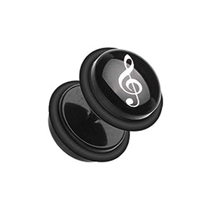 G-Clef Acrylic WildKlass Fake Plug with O-Rings-WildKlass Jewelry