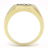 WildKlass Stainless Steel Ring IP GoldMen Epoxy Jet-WildKlass Jewelry