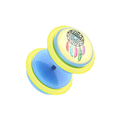 Dreamcatcher Acrylic WildKlass Fake Plug with O-Rings-WildKlass Jewelry