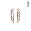 Pair of Seven Round Crystals Ascending WildKlass Ear Crawler/Ear Climber-WildKlass Jewelry