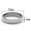 WildKlass Stainless Steel Wedding Ring High Polished (no Plating) Unisex-WildKlass Jewelry