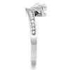 WildKlass Stainless Steel Ring High Polished Women AAA Grade CZ Clear-WildKlass Jewelry