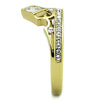 WildKlass WildKlass Stainless Steel Ring IP Gold Women AAA Grade CZ Clear-WildKlass Jewelry