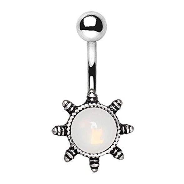 316L Stainless Steel Glaring Sun WildKlass Navel Ring-WildKlass Jewelry