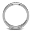 WildKlass Stainless Steel Ring High Polished Men AAA Grade CZ Clear-WildKlass Jewelry