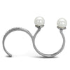 WildKlass Stainless Steel Ring High Polished (no Plating) Women Synthetic White-WildKlass Jewelry