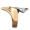 WildKlass Stainless Steel Ring Two-Tone IP Rose Gold Women-WildKlass Jewelry