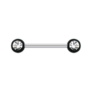 Acrylic Gem Ball WildKlass Nipple Barbell Ring-WildKlass Jewelry