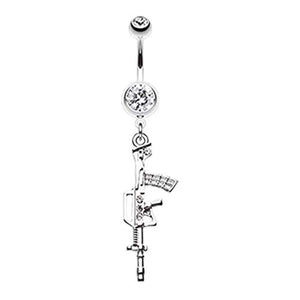 Assault Rifle WildKlass Belly Button Ring-WildKlass Jewelry