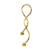 Gold Plated Spiral WildKlass Navel Rings-WildKlass Jewelry