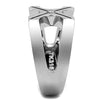 WildKlass Stainless Steel Ring High Polished Men AAA Grade CZ Clear-WildKlass Jewelry