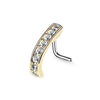 WildKlass Channel Set CZ Nose Crawlers 316L Surgical Steel L Bend Nose Stud Rings-WildKlass Jewelry