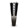 WildKlass Stainless Steel Ring Two-Tone IP Black Men AAA Grade CZ Clear-WildKlass Jewelry