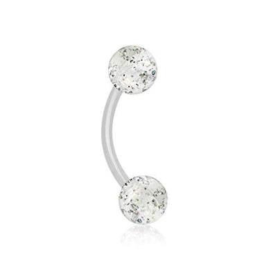 Ultra Glitter Acrylic Balls WildKlass Flexible Eyebrow Curve-WildKlass Jewelry