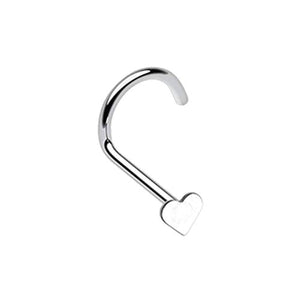 Steel Heart WildKlass Nose Screw Ring-WildKlass Jewelry