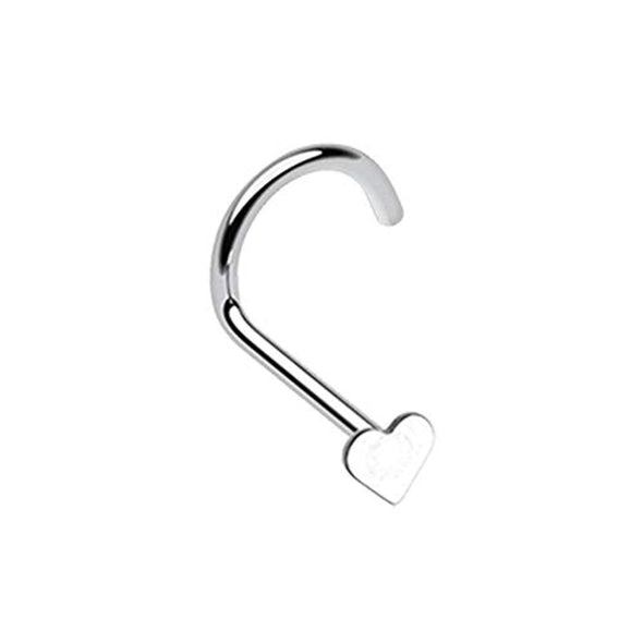 Steel Heart WildKlass Nose Screw Ring-WildKlass Jewelry