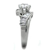 WildKlass Stainless Pave Steel Ring High Polished (no Plating) Women AAA Grade CZ Clear-WildKlass Jewelry