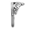 WildKlass Stainless Steel Ring High Polished (no Plating) Women Top Grade Crystal Clear-WildKlass Jewelry
