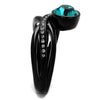 WildKlass Stainless Steel Ring IP Women Top Grade Crystal Blue Zircon-WildKlass Jewelry
