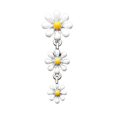 Reversible One Daisy at a Time WildKlass Belly Button Ring-WildKlass Jewelry