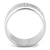 WildKlass Stainless Steel Ring High Polished Men AAA Grade CZ Clear-WildKlass Jewelry