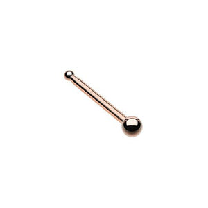 Rose Gold Ball Basic Nose Stud Ring-WildKlass Jewelry