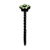 WildKlass Stainless Steel Ring IP Black Women Top Grade Crystal Peridot-WildKlass Jewelry