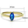 WildKlass Stainless Steel Ring IP Gold Women Synthetic Montana-WildKlass Jewelry