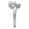 WildKlass Stainless Steel Ring High Polished Women AAA Grade CZ Clear-WildKlass Jewelry