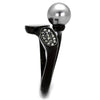WildKlass Stainless Steel Ring IP Women Synthetic Gray-WildKlass Jewelry