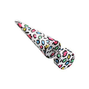 Retro Leopard Acrylic WildKlass Fake Taper-WildKlass Jewelry
