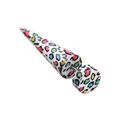 Retro Leopard Acrylic WildKlass Fake Taper-WildKlass Jewelry